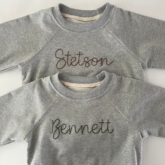 Personalized Pullover in Gray