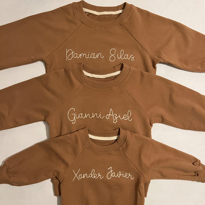 Personalized Pullover in Coffee