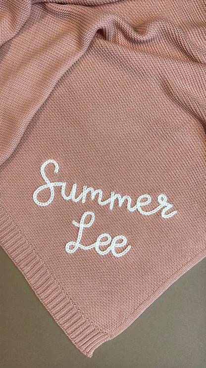 Personalized Blanket in Pink