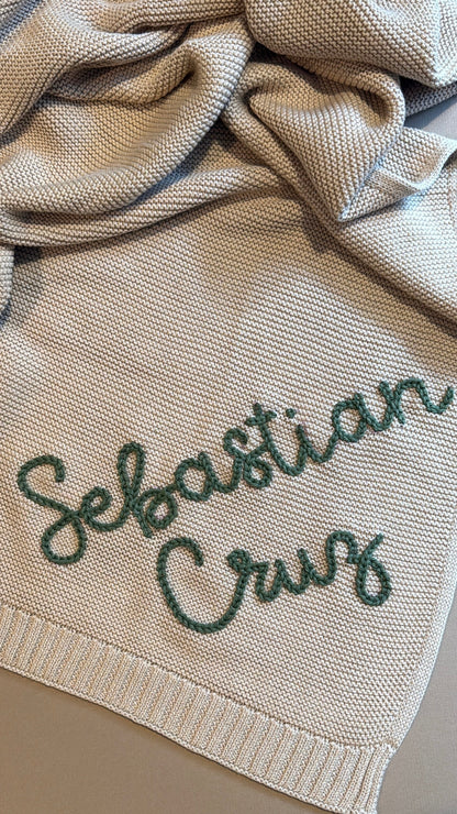 Personalized Blanket in Oat