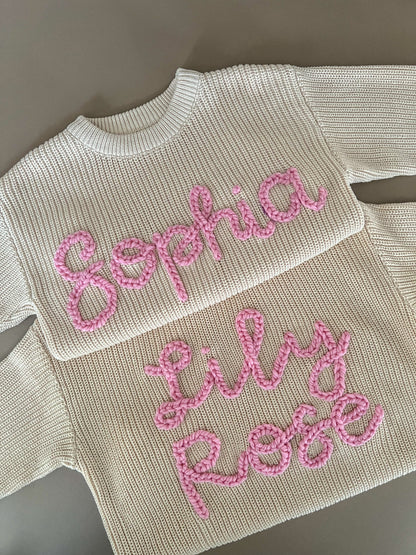 Chunky Name Sweaters