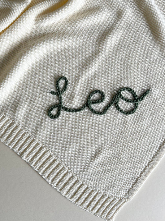 Personalized Blanket in Cream