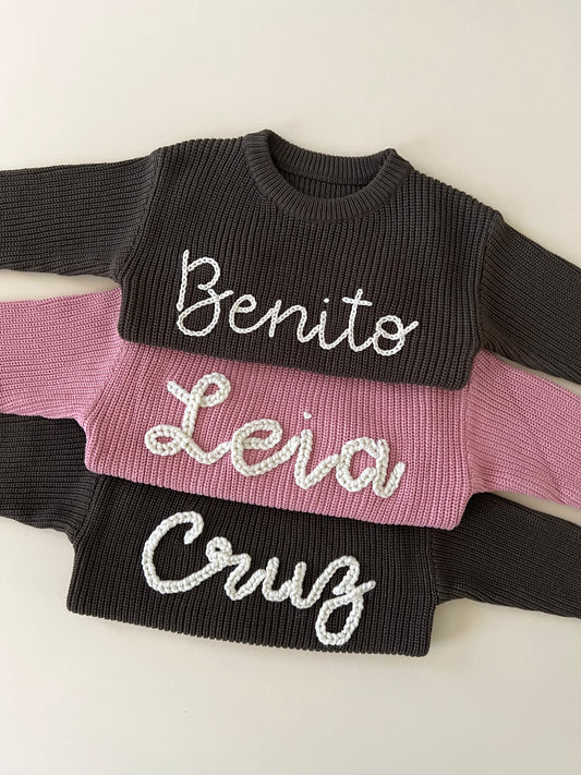 Chunky Name Sweaters