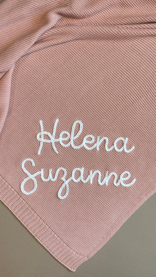 Personalized Blanket in Pink