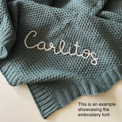 Personalized Blanket in Green