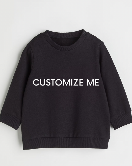 Black Pullover- Customizable Blank