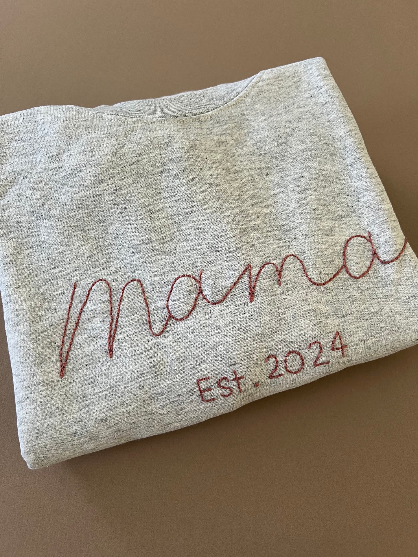 Adult Customizable Hand Embroidered Sweatshirt