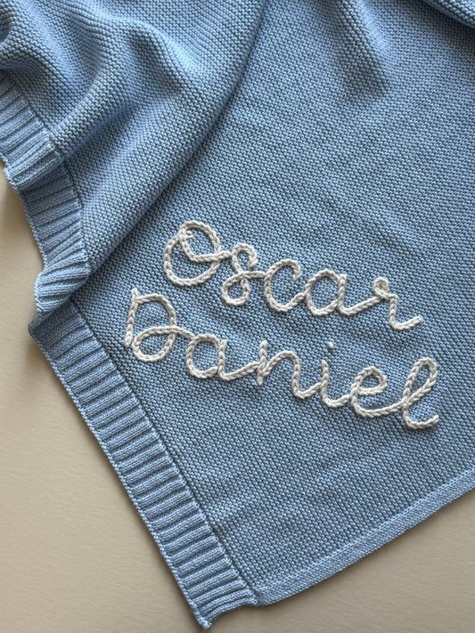 Personalized Blanket in Blue