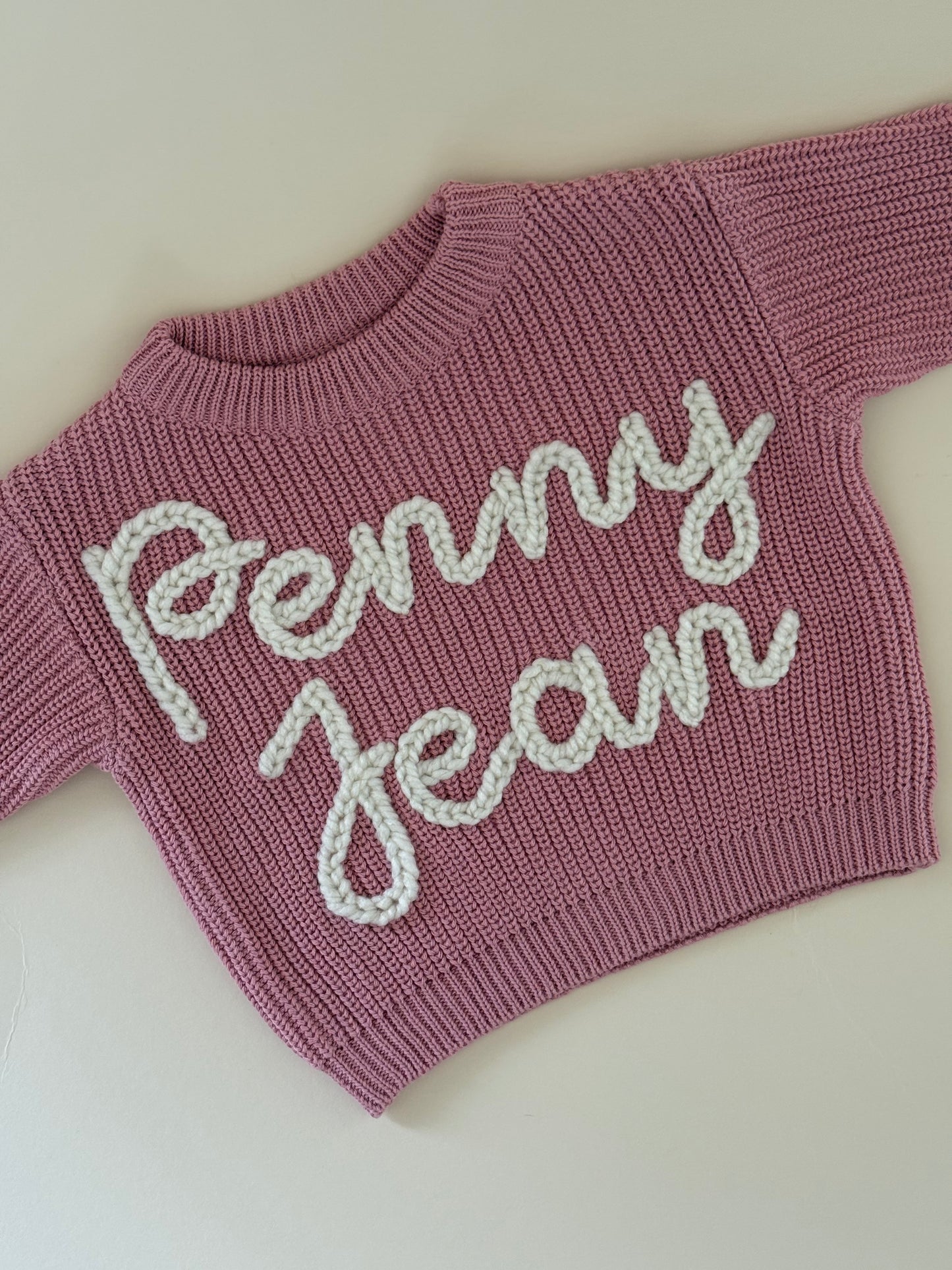 Chunky Name Sweaters