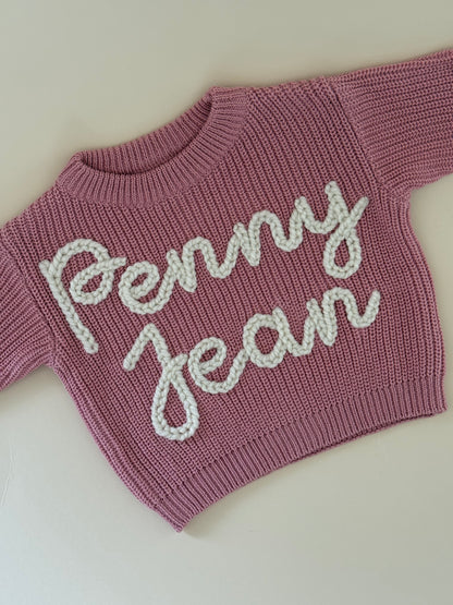 Chunky Name Sweaters