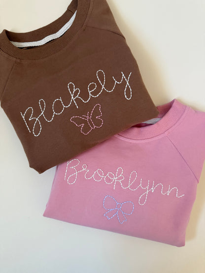 Personalized Pullover in Pink