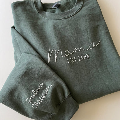 Adult Customizable Hand Embroidered Sweatshirt