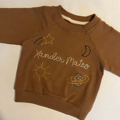 Personalized Pullover in Coffee