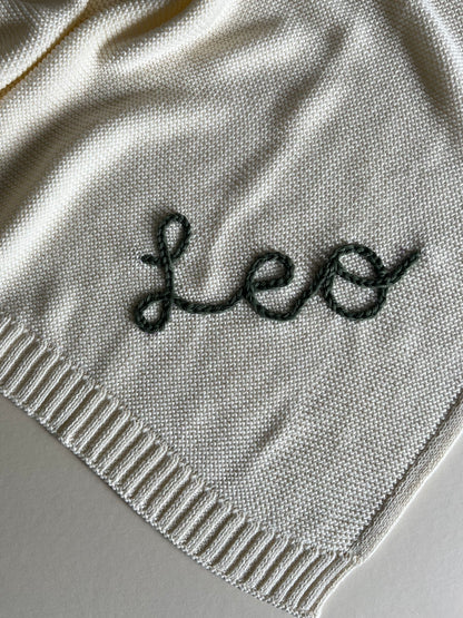 Personalized Blanket in Cream