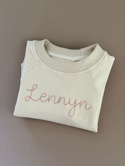 Personalized Pullover in Cream