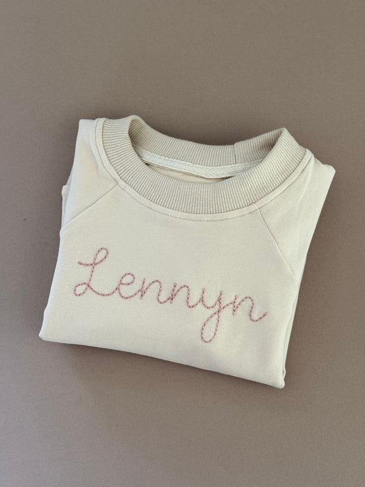 Personalized Pullover in Cream