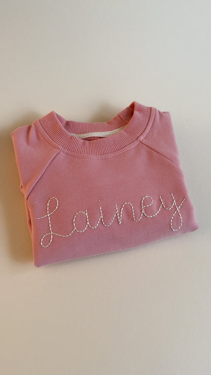 Personalized Pullover in Pink